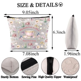 PLITI Lady Whistledown Quote Gift London England Regency Era Gift Who Needs Fresh Air When There's Fresh Gossip Makeup Bag, Fresh Gossip Bagu, Fashionable