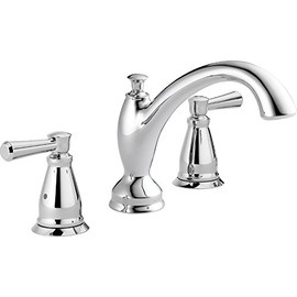 Delta Faucet Linden Traditional Roman Tub Faucet - T2793 - Classic Bathtub Faucet & Handles - Durable Bathroom Fixtures - Chrome (Valve Sold Separately)