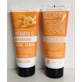 SJ Creations 2-Pack SJ Clinicals ~ Vitamin C Revitalizing Facial Scrub 6 oz ~ Antioxidant