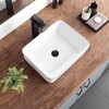 Bathroom Vessel Sink Rectangle-KARAMAG 19x15 Inch Bathroom Sink Countertop Rectangular