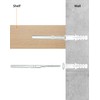QWORK® Set of 4 Invisible Wall Shelf Brackets, Diameter 10
