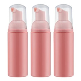 Tekson Soap Foam Bottle (Pink Pump) , Empty Travel Foaming Lash Shampoo for Cleanser, Dispenser (60ml, 2 fl oz)