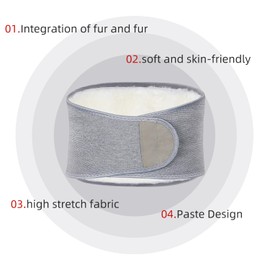 Offtrte Winter Thickened Waist Support Made of Thermal Natural Wool, Waist Warmer, Lumbar Support Belt, Cozy Warm Tummy Protection for Women and Men [1 Piece] (XL, Grey)