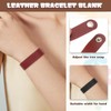 MECCANIXITY 10 Pcs Plain Leather Bracelets Leather Snap Bracelets Adjustable