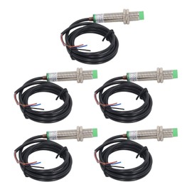 Pack of 5 Inductive Proximity Sensor M12 Proximity Sensor NPN NC IP65 Waterproof Proximity Switch Professional Accessories, Default
