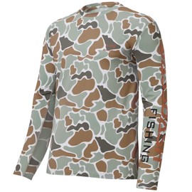 BASSDASH Men’s Camo Fishing Shirts UPF 50+ Long Sleeve Quick Dry Lightweight T-Shirts for Outdoor Hiking Kayaking FS37M