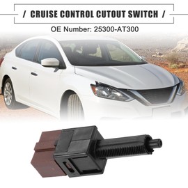Motoforti Cruise Control Cutout Switch, Stop Lamp Stoplight Switch Assembly, for Nissan Altima 350Z Sentra Rogue, for Infiniti G35 M45 QX56, No.25300-AT300, Black