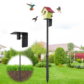 Bird Feeder Pole for Outdoors - 1.2 Inch Thick Metal Stake, Weatherproof Bird Feeder Stand for Yard & Garden - Sturdy Hanging Mount for Birdhouses & Feeders