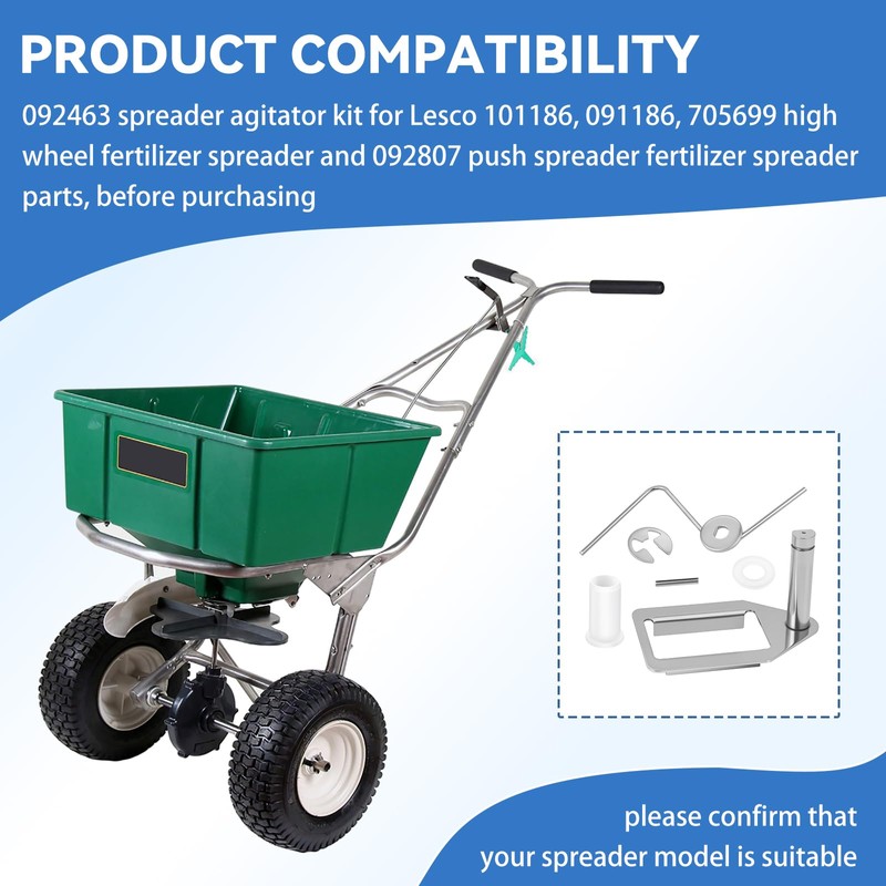 Eudaimonia 092463 Spreader Agitator Kit for Lesco 101186, 091186, 705699
