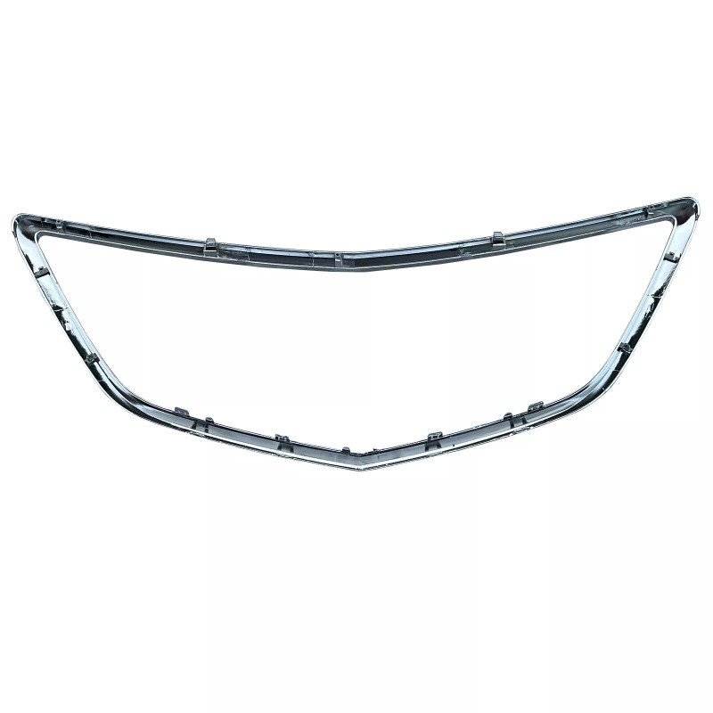 YLT AUTO Front Bumper Chrome Center Grille Molding Trim Frame