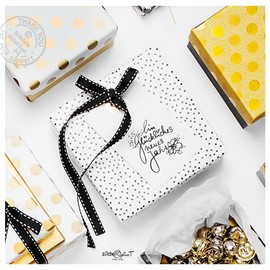 zAcheR-fineT Stamp "Ein glückliches Neues Jahr Glückliches neues Jahr Glücksche" [German Language] with Clover Leaf Text Stamp New Year Congratulations New Year's Eve Decoration Cards Gift Tag Table