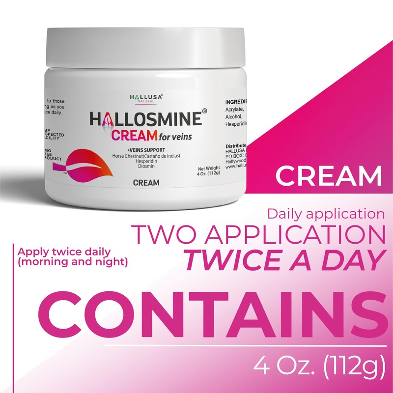 Hallosmine Advance Diosmin 1000mg + Free Cream for Veins -