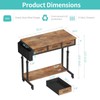 Rolling Standing Desk Adjustable Height with Drawers on Wheels, 40