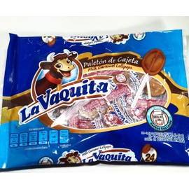 La Vaquita Paleton de Cajeta 24 piezas / Milk Caramel Lollipops 24 count