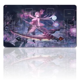 Board Game TCG Play Mats + Bag + with Card Zones, YGO Card Game Table Mat Size 60 x 35 cm Compatible with Trading Card Game Mat (YGO-G-11-JH)