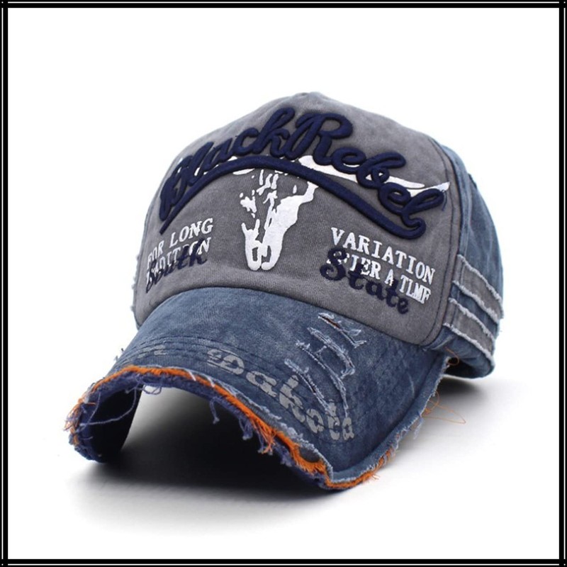 White Fang CA601 Cap, Logo, Distressed Treatment, Hat, Sports, Running,