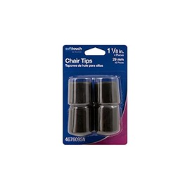 Waxman Consumer Group 4676095N 1-1/8" Black Heavy-Duty Vinyl Chair Tips 4 Count