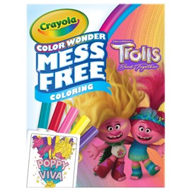 Crayola Trolls 3, Color Wonder Mess Free Coloring Pages & Markers, Gift for Kids, Age 3, 4, 5, 6