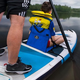 Universal Kayak SUP Seat for Stand Up Paddling Board Blue Fits All SUP Boards, Requires No D-Rings and Metal Carabiners for Mounting, Easy Installation with 2 Belts