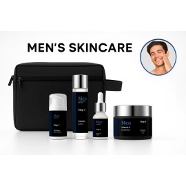 Set Limpiador Tónico Serum Crema Vitamina Hombre