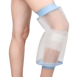 Funda de yeso de rodilla para ducha, impermeable, para ducha después de la cirugía, protector de rodilla reutilizable para cirugía de reemplazo de rodilla, heridas, quemaduras, vendaje