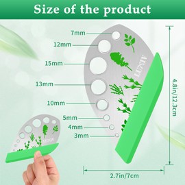 Herb Stripper 9 holes, Luxiv Stainless Steel Kitchen Herb Stripping Tool Loose Leaf Kale Razor Metal Leaf Pealer for Kale, Chard, Collard Greens, Thyme, Basil, Rosemary
