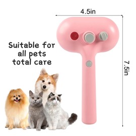 CyperGlory Electric Dog & Cat Spray Brush with Release Button: USB Rechargeable Self-Cleaning Pet Hair Grooming Comb with Mist for Shedding and Tangles - Suitable for Long & Short Fur Animals (Pink)