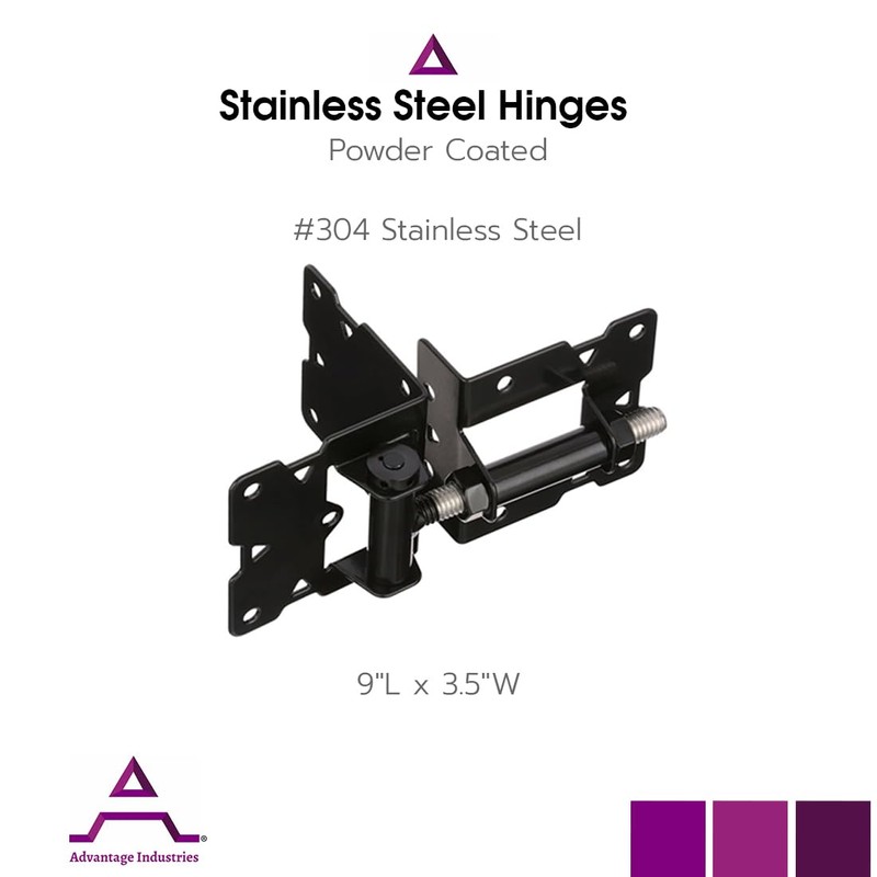 Advantage Industries Stainless-Steel Self-Closing Gate Hinge | Horizontal Adjustable |