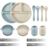 PandaEar Silicone Baby Feeding Set| 2 Divided Suction Plate +