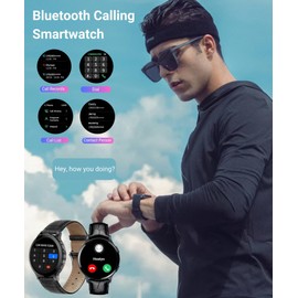 HOAIYO Smart Watches for Men Women, 1.5" Smartwatch with Call Heart Rate SpO2 Health Monitor, 110 Sports Modes Waterproof Fitness Tracker for Android iOS Phones (Black, 1.5")