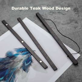 FALAMON 2 Pack Magnetic Poster Hanger Frame,16x20 16x24 16x22 Magnet Poster Frame Hangers for Hanging Posters, Prints, Photos, Pictures, Maps, Scrolls, and Canvas Artwork (Black, 16")