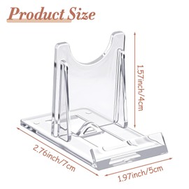 10pcs Acrylic Book Stand for Display Adjustable Clear Display Holder Easel Collector Stand Purse Display Stand Wallet Bag Handbag Stand Holder for Home Office Comic Album CD Magazine Postcard Artwork