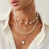 PLOUTOS Layered Baroque Pearl Choker Necklace Set For Women With