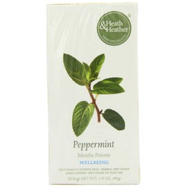 Heath and Heather Organic Peppermint Herbal Infusions 20 Teabags (Pack of 6, Total 120 Teabags)
