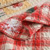 MarCielo Christmas Quilt Set Bedspread Set B021(Queen),Red