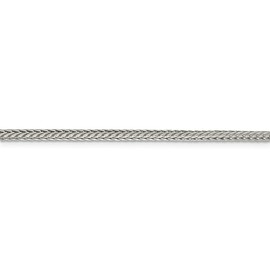 Sterling Silver 2.5mm Diamond-cut Round Franco Chain