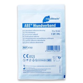 50 St√ºck Wundpflaster steril 15x10 - steriler Wundverband Pflaster sensitiv - Wundauflage nicht haftend 10x5 cm - Saugstark & Hautfreundlich - Akute Wundversorgung und postoperatives Pflaster