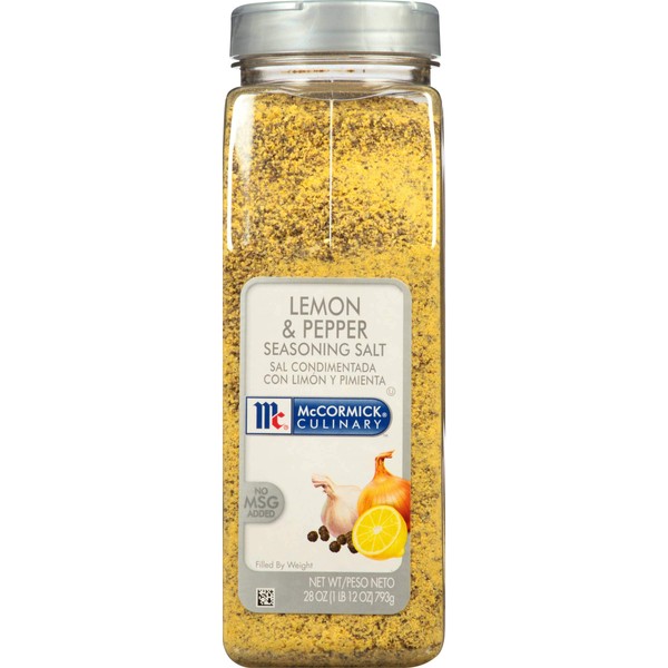 McCormick Lemon & Pepper Seasoning Salt - 28 oz. container, 6 per case