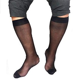 Goobester Tube Male Dress Socks Gifts For Sheer Formal Suit Men Transparent Business Sock 04