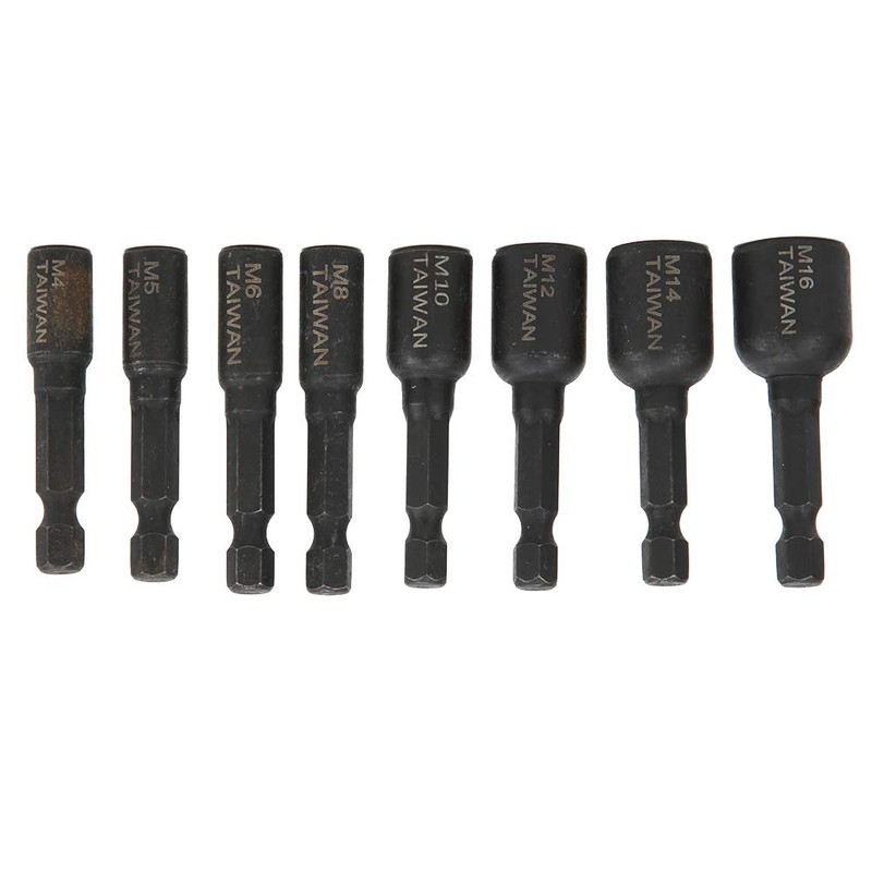 GAESHOW Pack of 8 Tap Adapter, M4-M16, 1/4 Inch Screwdriver