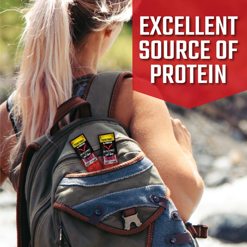 Jack Link's Beef Steak, Teriyaki - Protein Snacks, Meat Snack
