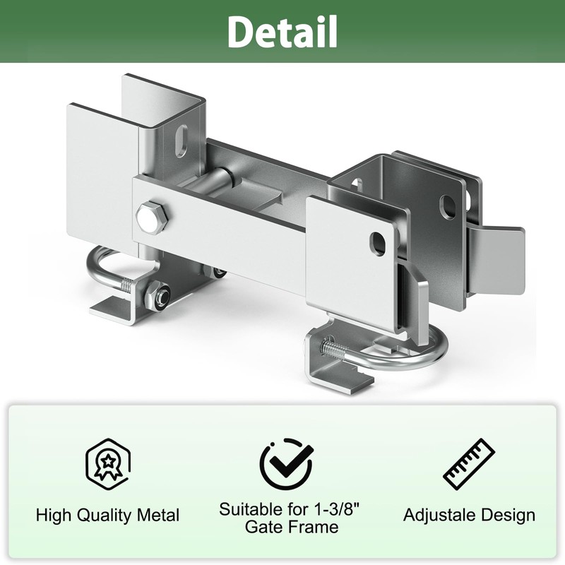 Chain Link Fence Double Gate Latch Residential Strong Arm Double