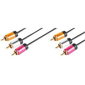 LEAD, 3 RCA TO 3 RCA, ALUMINIUM, 0.5M | AUDIO/VIDEO CABLE ASSEMBLIES, 1 X QTY - CPAL013-0.5M