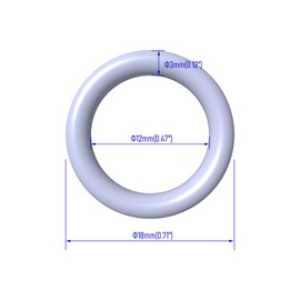 FOCMKEAS 20 PCS Silicone O-Rings, 18mm OD 12mm ID 3mm Width VMQ Seal Gasket for Wide Variety of Sealing Applications, White