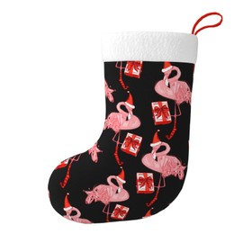 Oxcav Flamingo Christmas Stockings for Family Holiday Decor Party Gift Fireplace Hanging Decoration 18 Inches