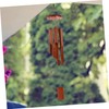 ORFOFE Bamboo Wood Chip Wind Chime Pendant Outdoor Decorative Wind