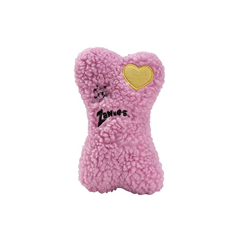 Zanies Embroidered Berber Bone Dog Toys, Pink