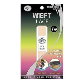 Qfitt Weft Lace 5/8" x 1YD Protects The Shedding Hair Hair-Pieces Hair Extension (Beige - 5095)