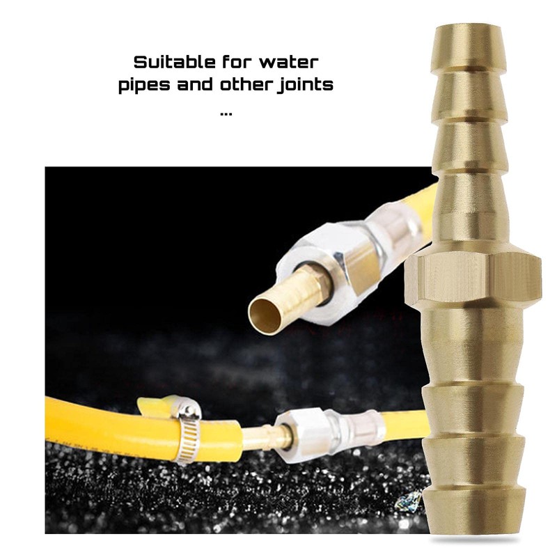 Hose Connector Reducer Brass Beard Straight Connector 8mm to 6mm