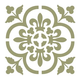 J BOUTIQUE STENCILS Damask Wall Stencil - Medium Size - Reusable Stencil for Home DIY Decor Faux Mural V0013